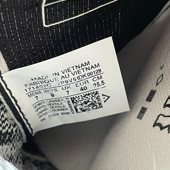 Converse Chuck 70 Ox Unisex Shoes White Black 171487C Men’s 7 Women’s 9 - Picture 4 of 14